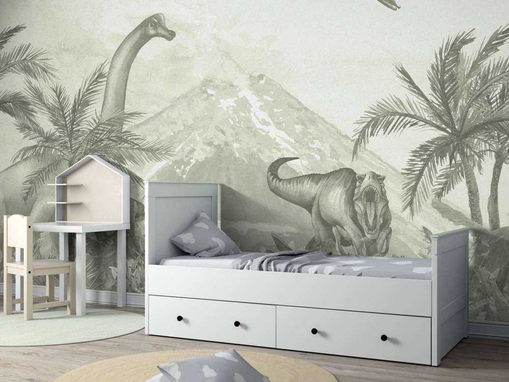 Vari dinosauri in verde