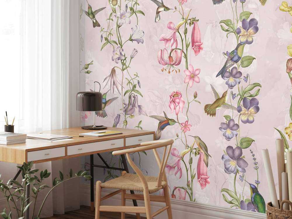 Fiori di prato e giardino rosa