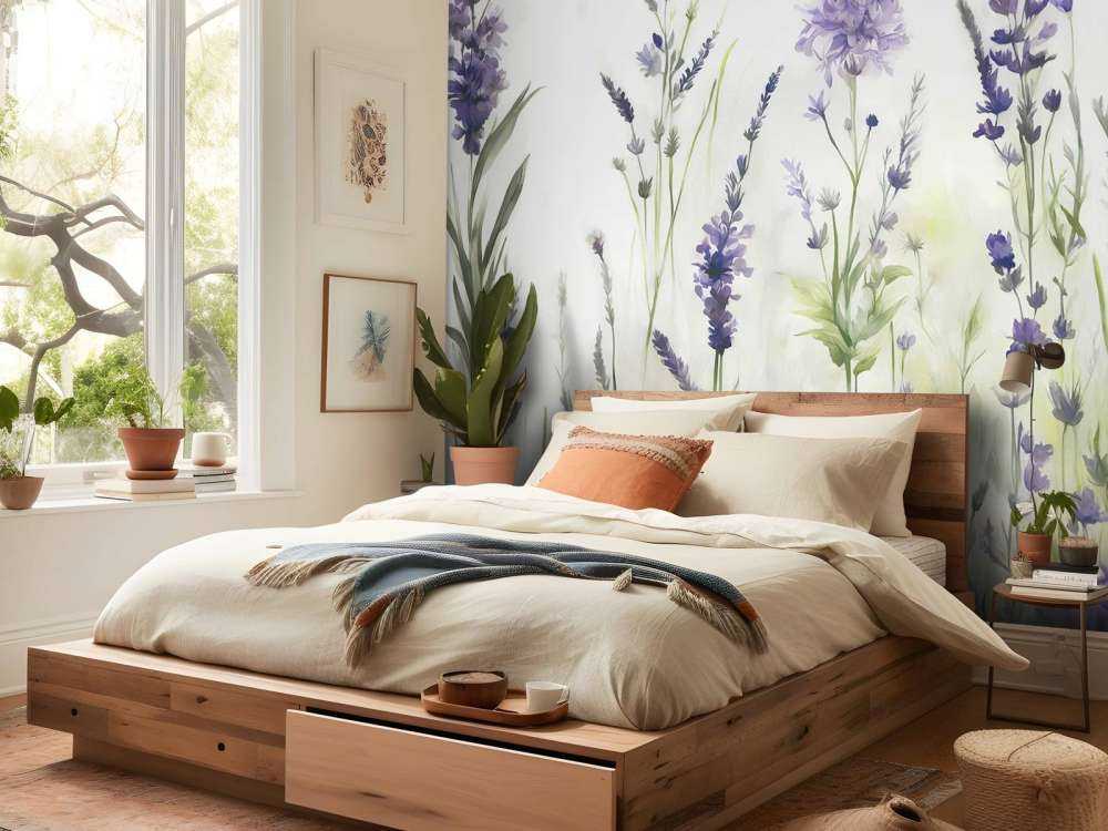 Lavanda Glade Seamless Lilla Sfumata