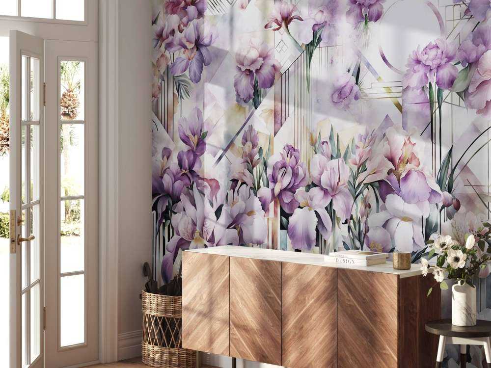 Gigantesche Iris Acquerello Viola