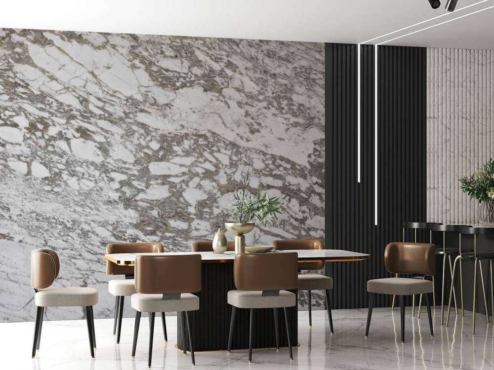 Marmo bianco con struttura grossolana