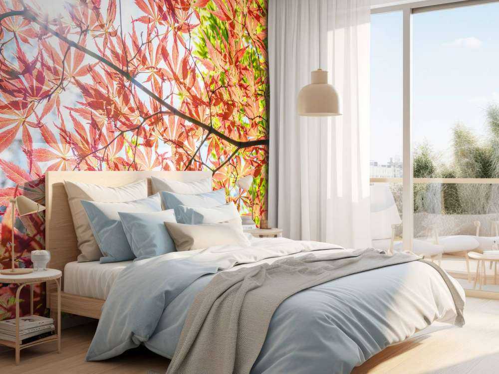 Foglie rosse d'autunno