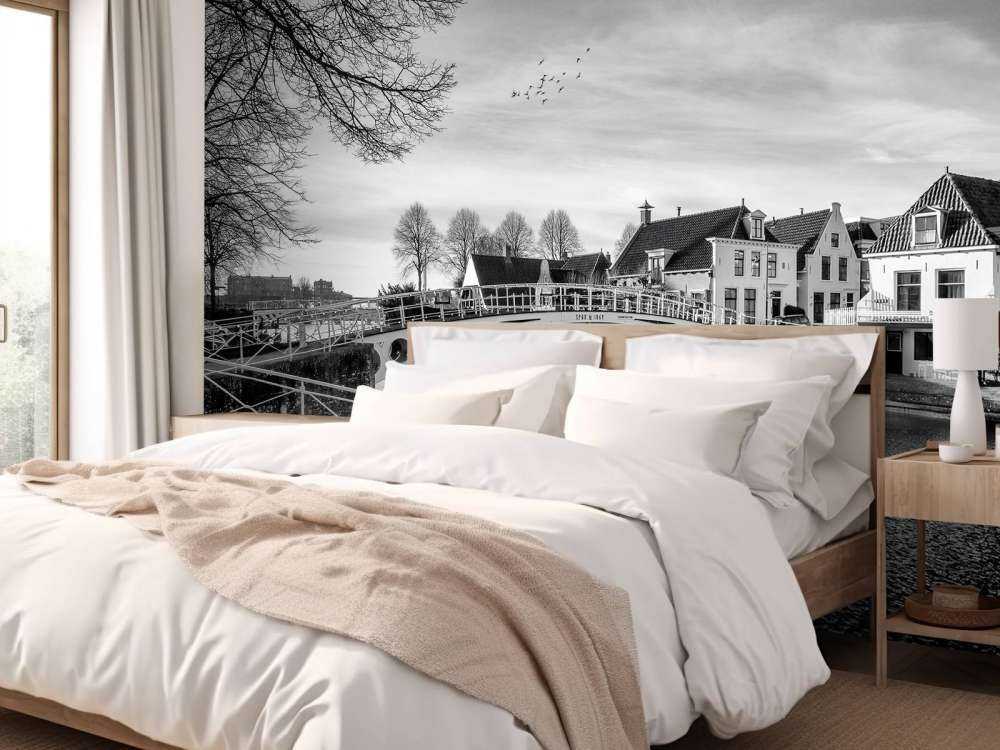 Città fortificata Dokkum Ponte sul Klein Diep Frisia 