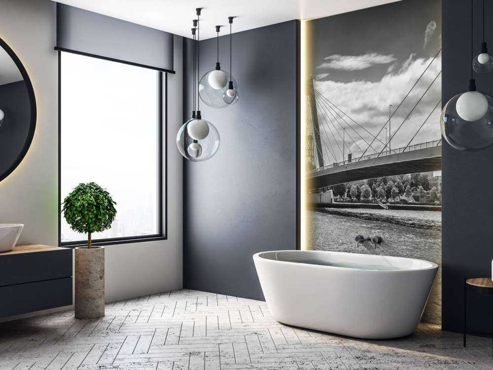 Passaggio del ponte Principe Willem Alexander a Rotterdam in bianco e nero