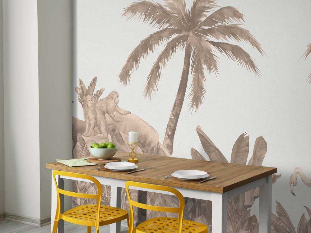 Scimmie e fenicotteri