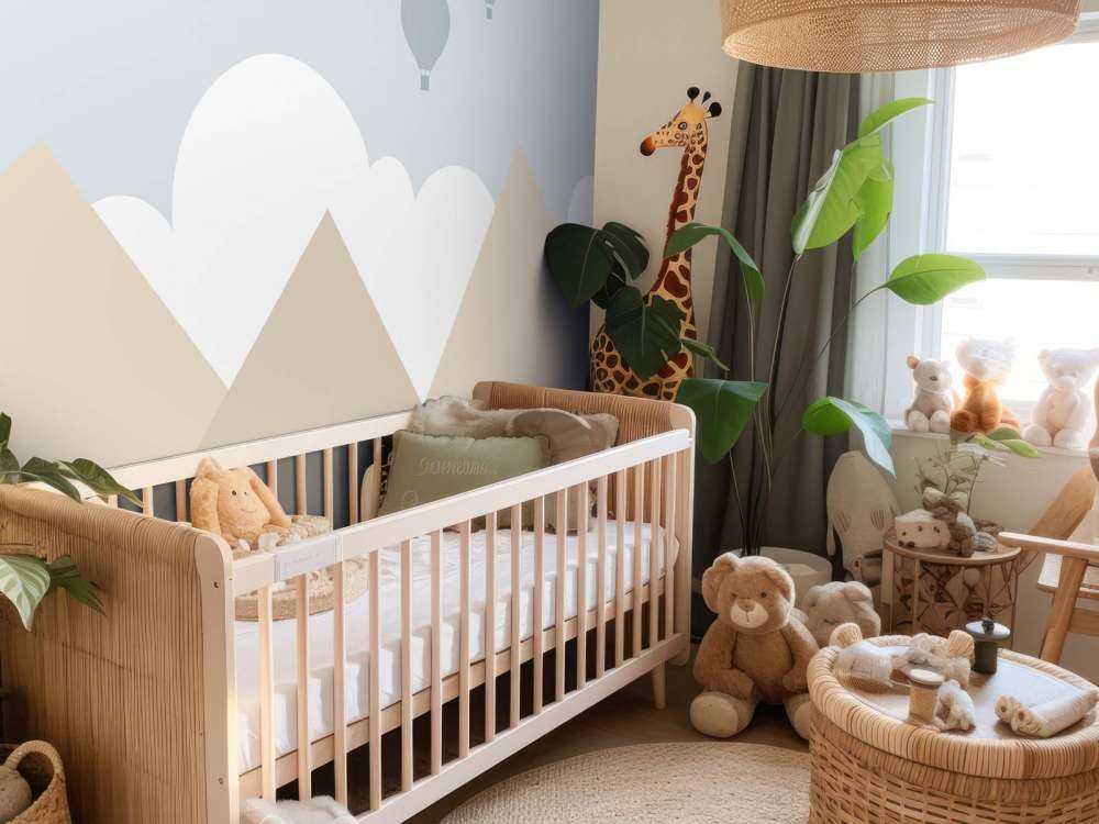 Alta montagna con mongolfiere