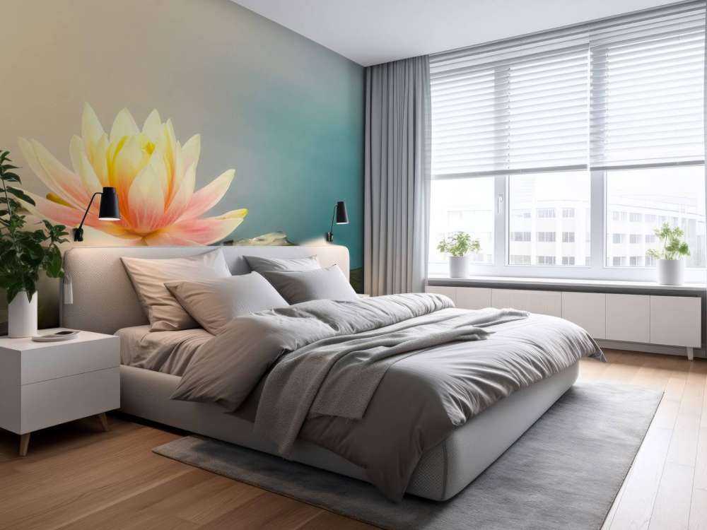 Stagno con fiori di loto