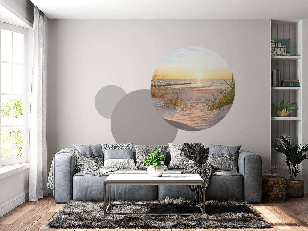 Spiaggia di dune con tramonto