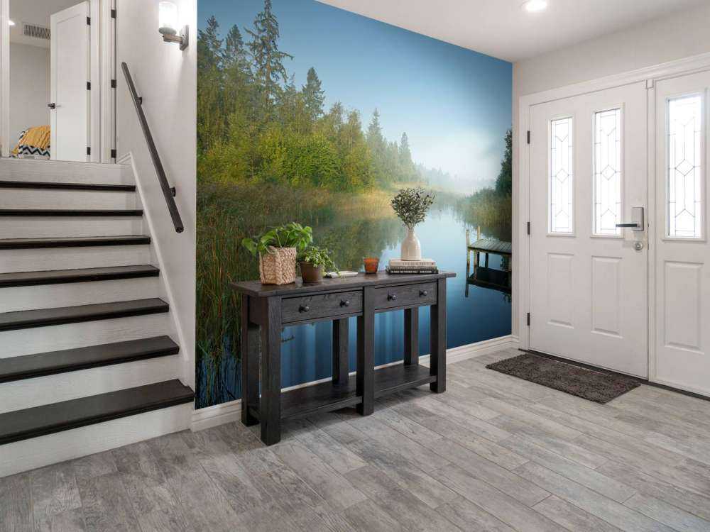 Ponteggi di legno nella foresta