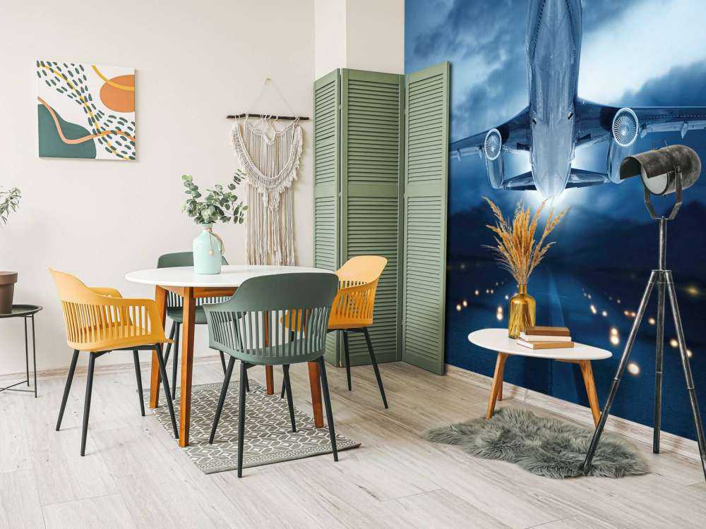 Piano ascendente con cielo scuro