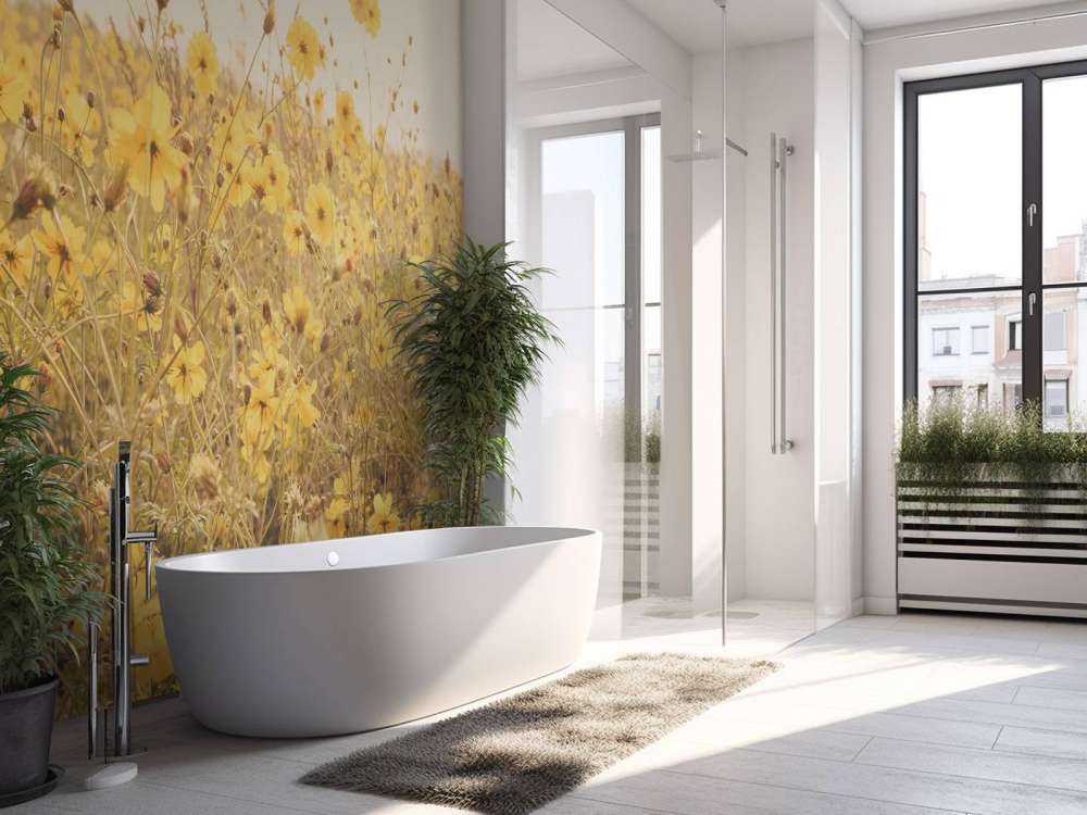 Fiori gialli con look vintage