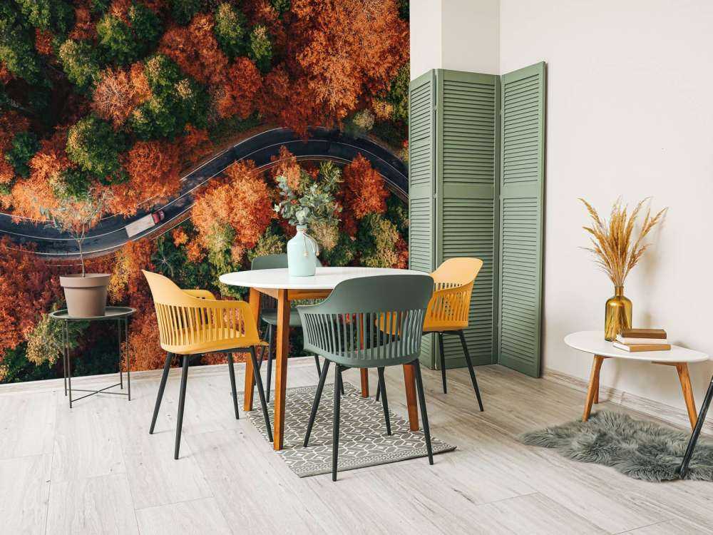 Strada tortuosa con camion