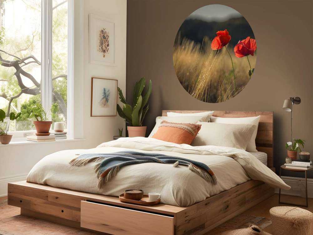 Papaveri in un campo di grano