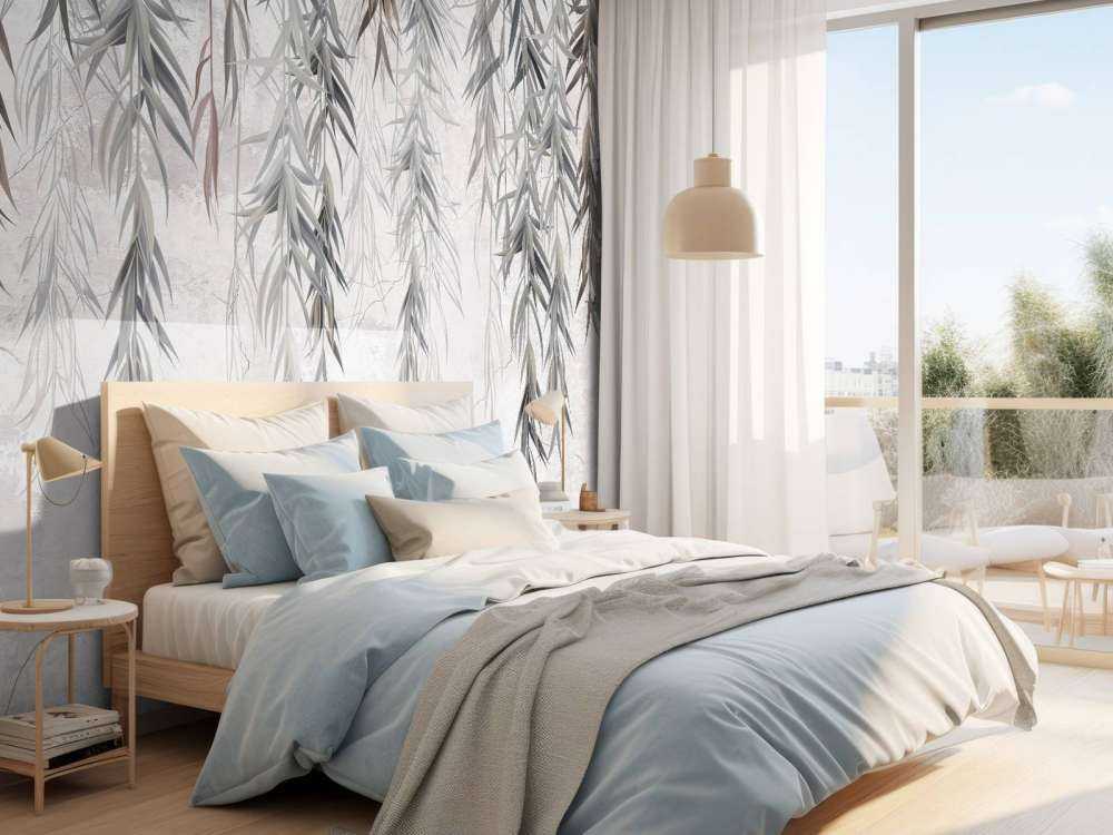 Ramas colgantes sobre el hormigón