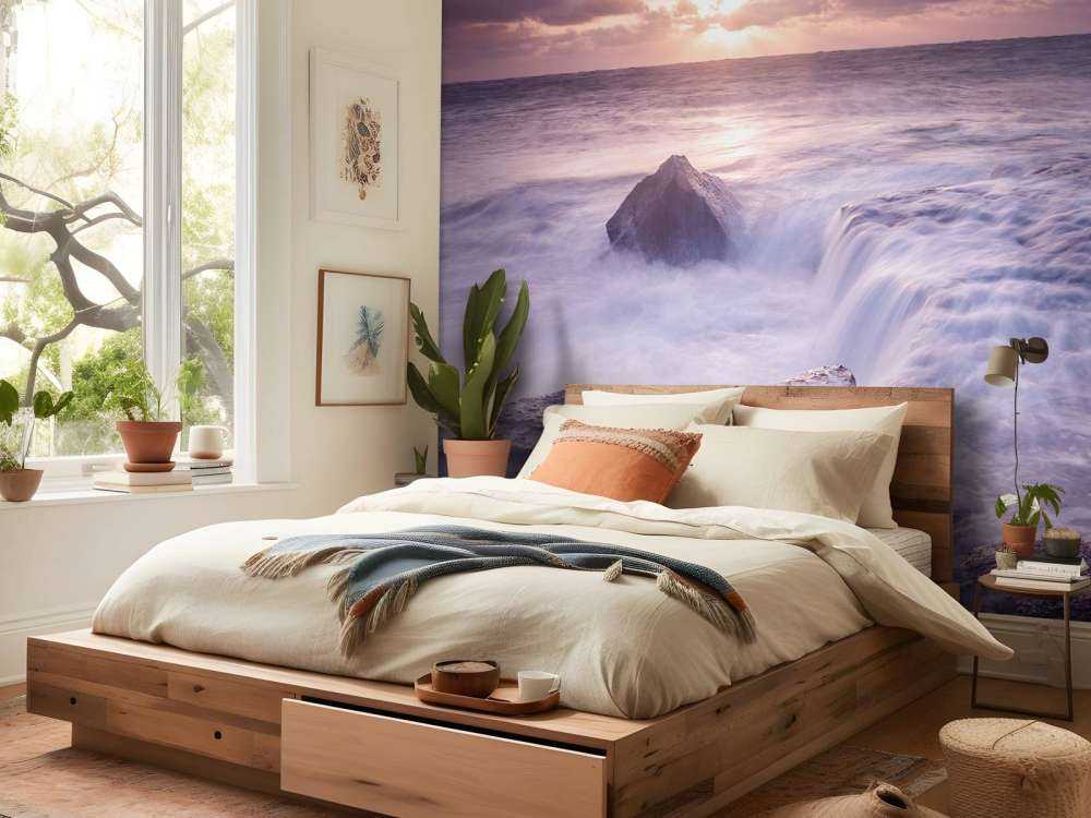 Mare selvaggio al tramonto