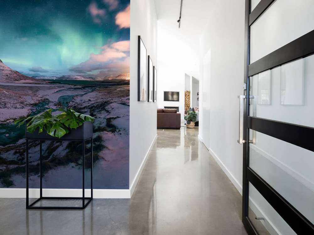 Kirkjufell con l'aurora boreale