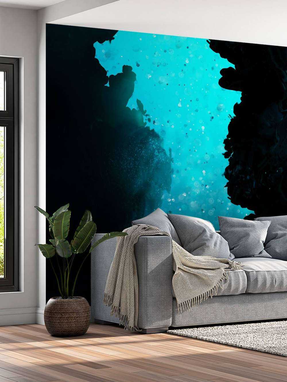 Subacqueo in una grotta