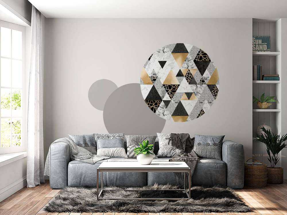 Triangoli di marmo con oro