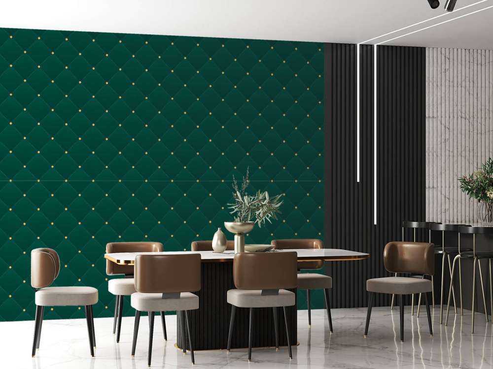 Modello chesterfield verde scuro