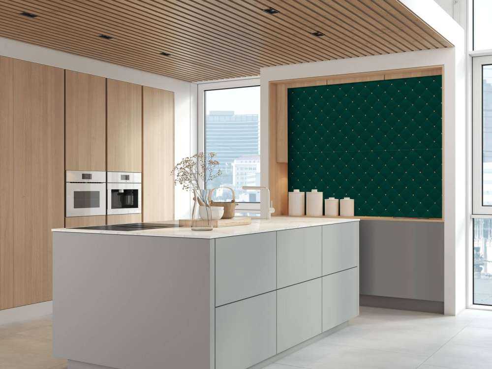 Modello chesterfield verde scuro