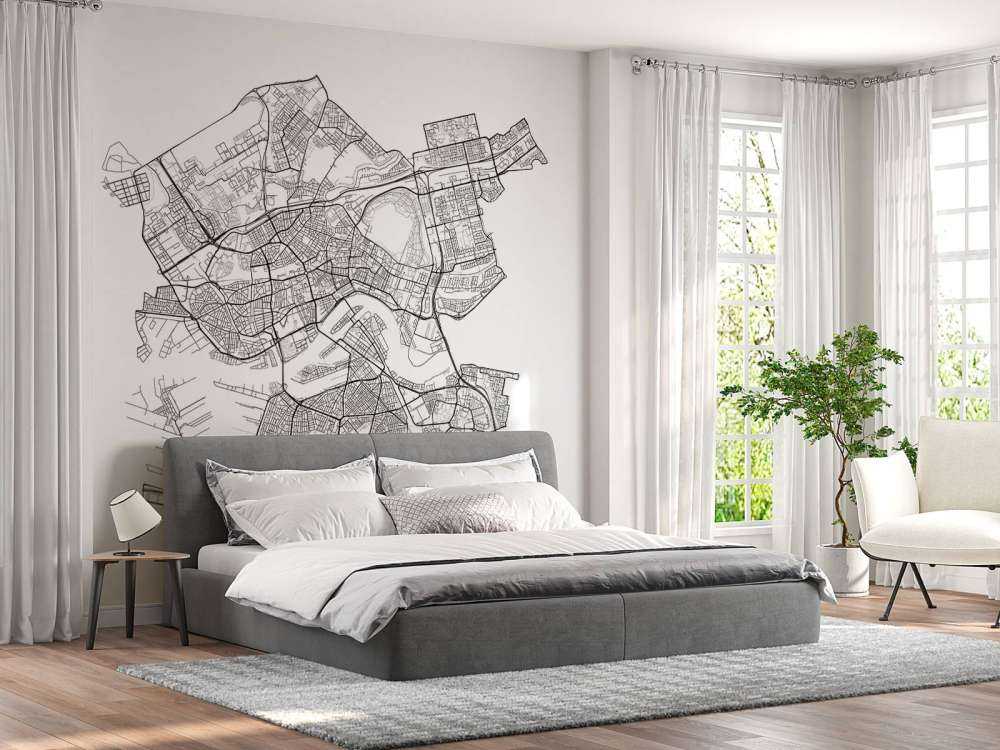 Mappa di Rotterdam, bianco