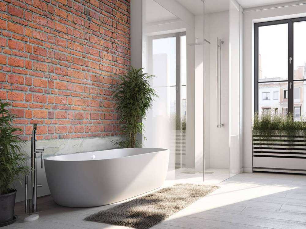 Mattoni con calcestruzzo vecchio 