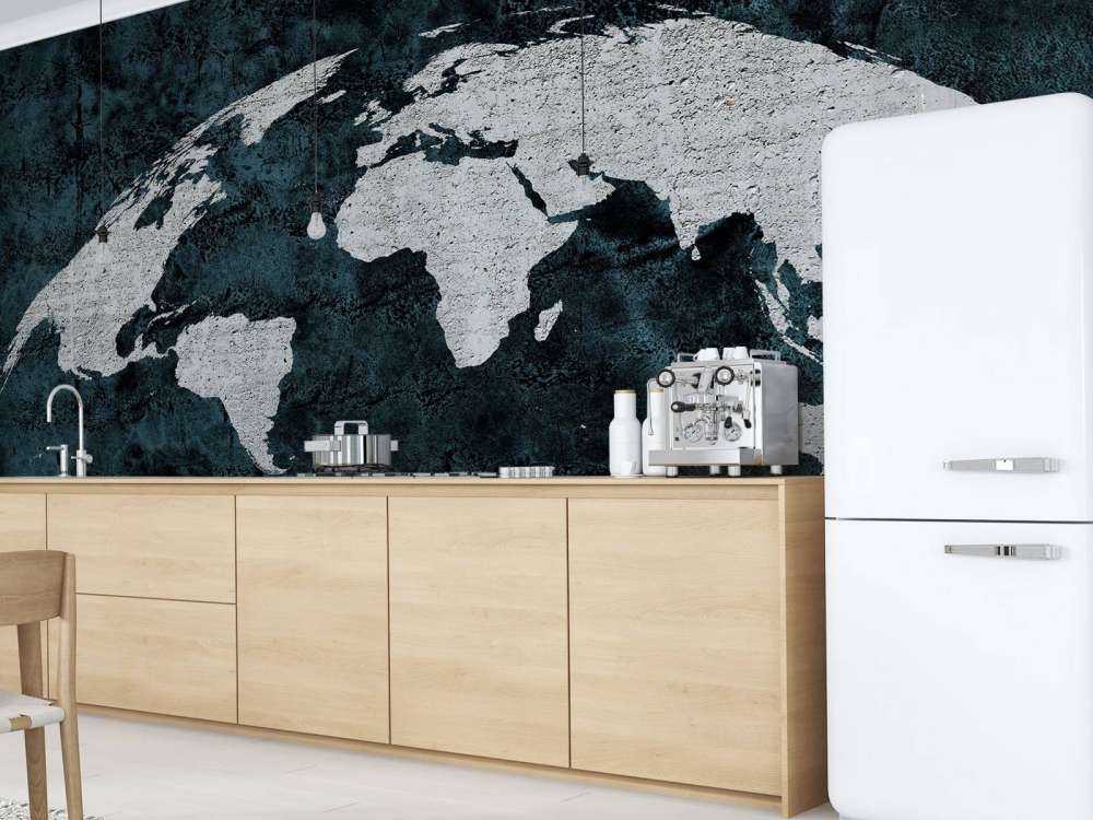 Mappa del mondo struttura in cemento armato