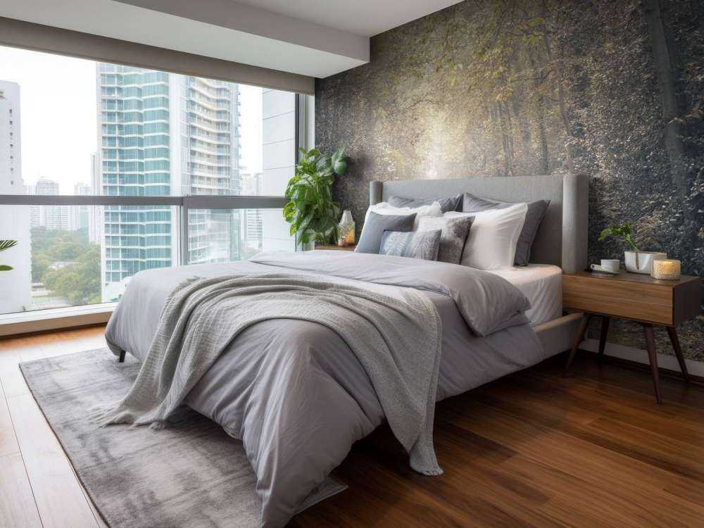 Sentiero attraverso una foresta deserta