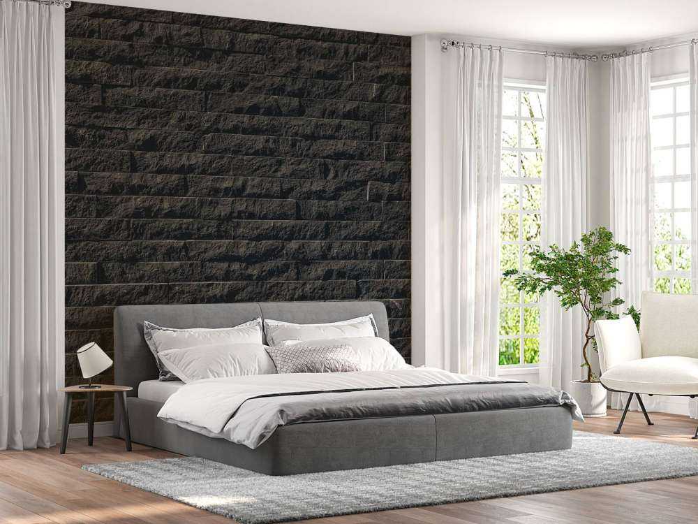 Muro con pietre scure