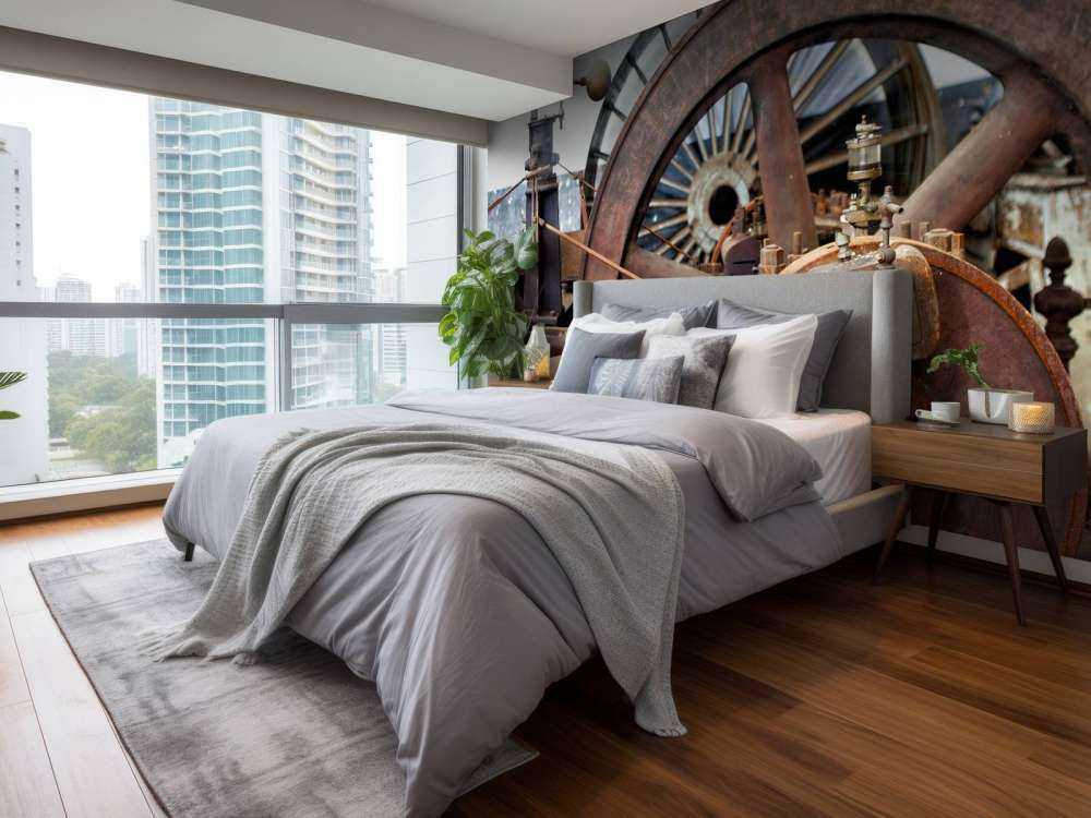 Parte della linea di trasmissione di un motore a vapore (B) 