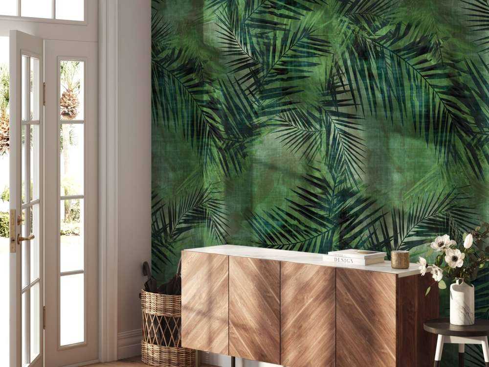 Foglie verdi tropicali