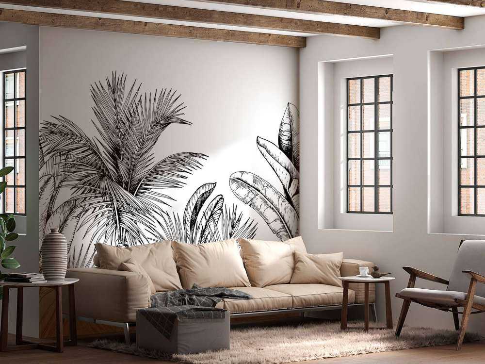 Palme e foglie di banano