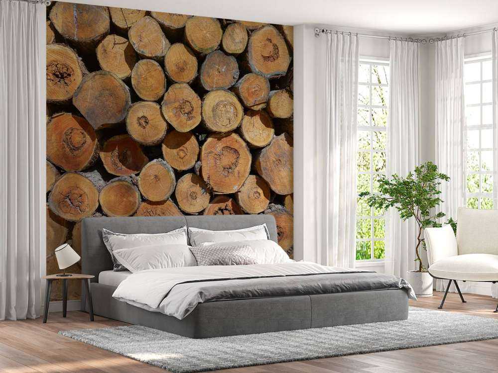 Mucchio di tronchi d'albero