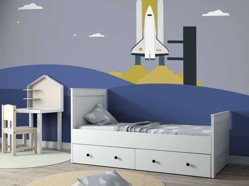 Lancio del razzo tra le colline