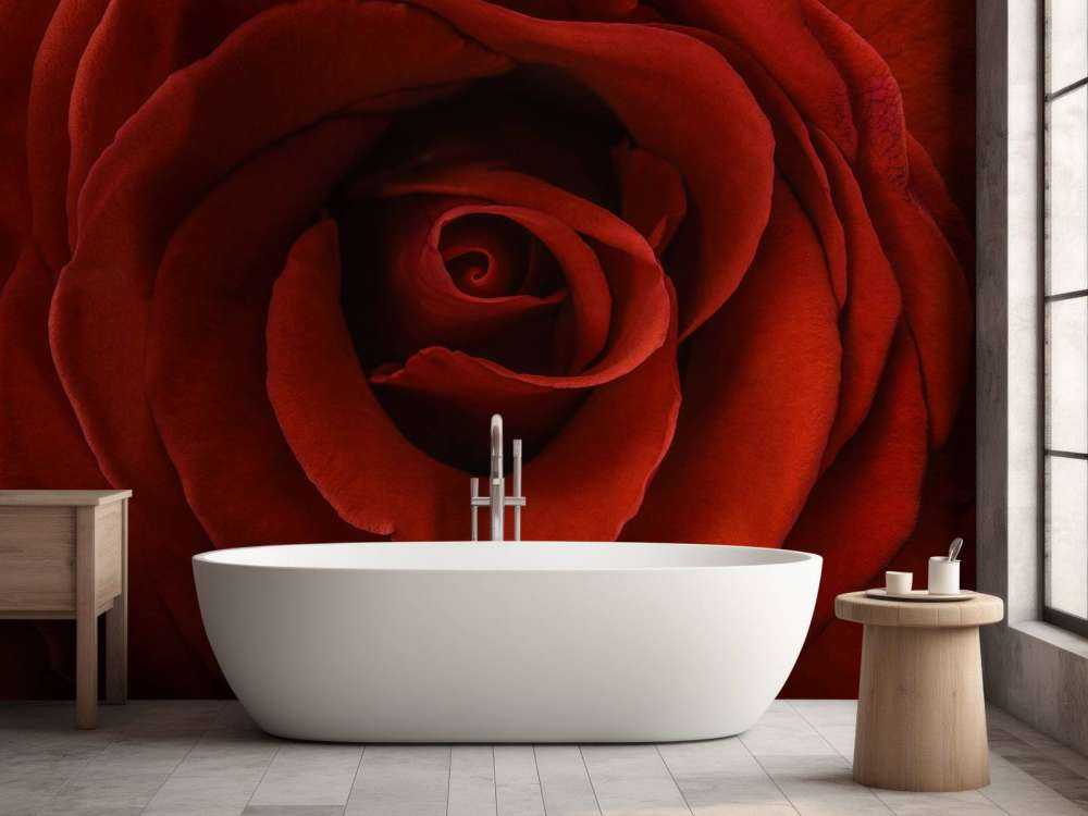 Rosa rossa da vicino