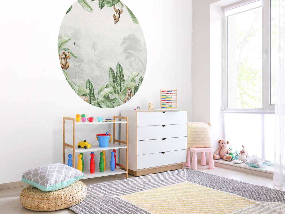 Paesaggio con scimmia a colori