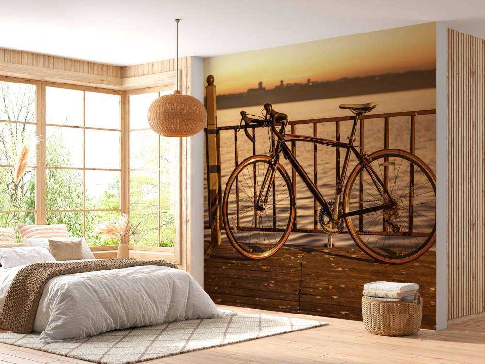 Bicicletta da corsa in riva al mare