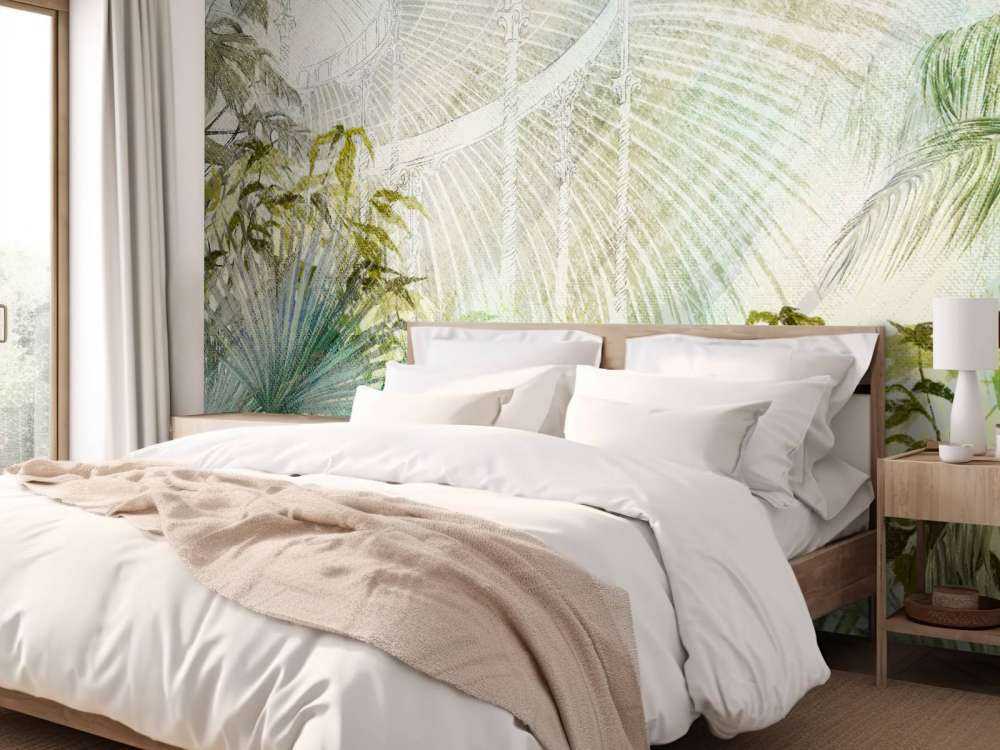 Serra con piante tropicali