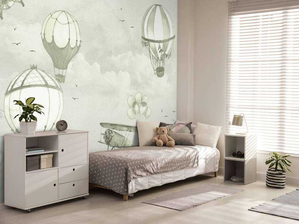 Mongolfiere in verde