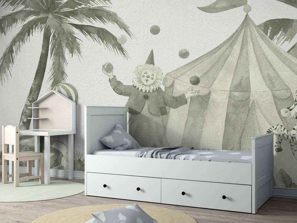 Allegri animali da circo in verde