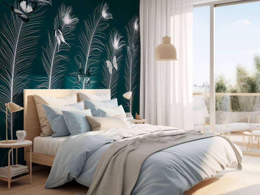 Farfalle su piume di pavone