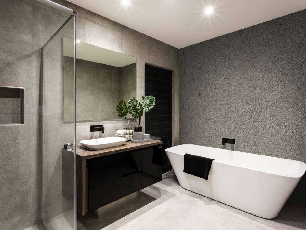 Parete in calcestruzzo con pietre fini