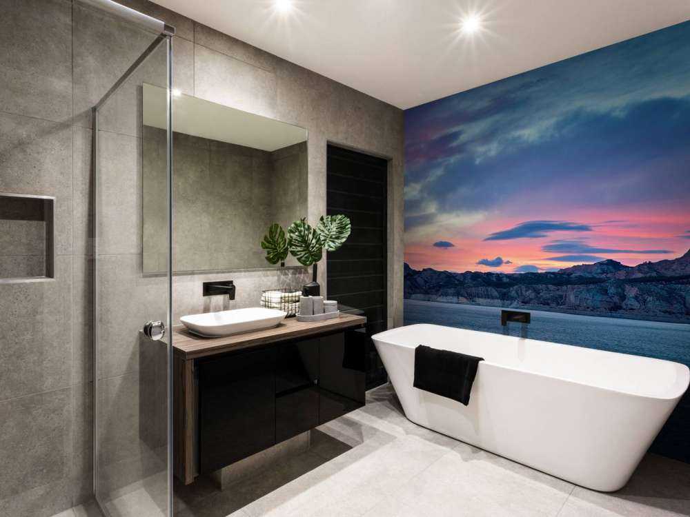 Lago con il tramonto