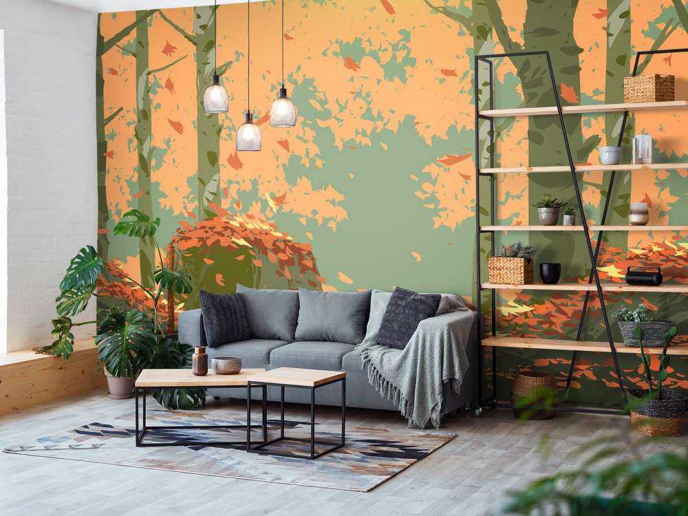 Illustrazione della foresta autunnale