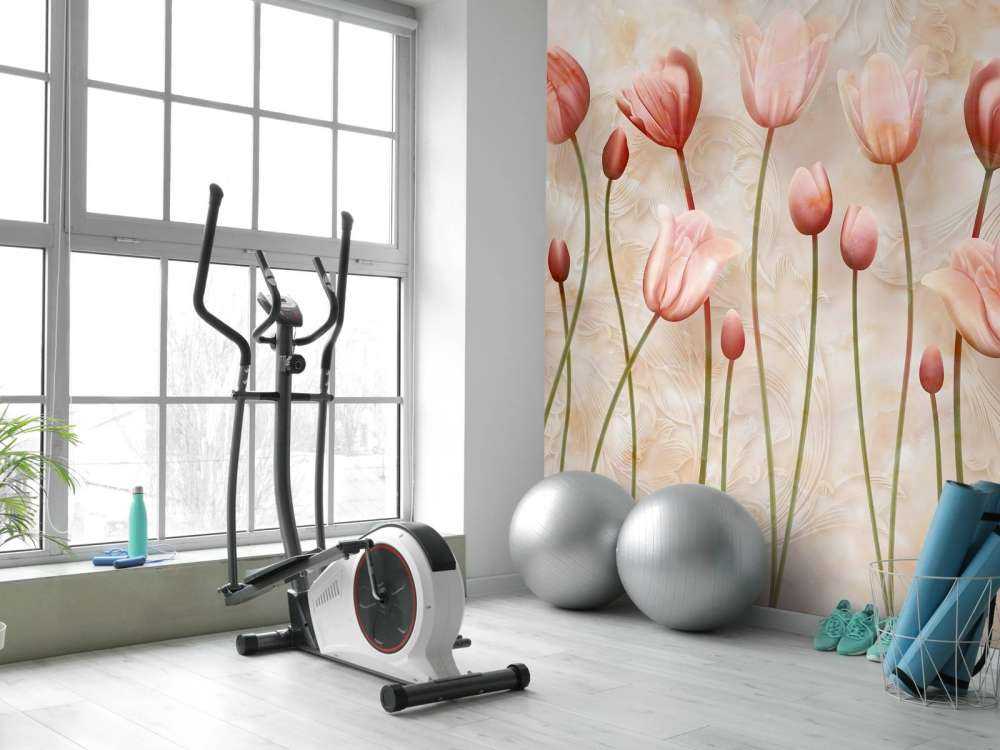 Tulipanes rosas ondulantes