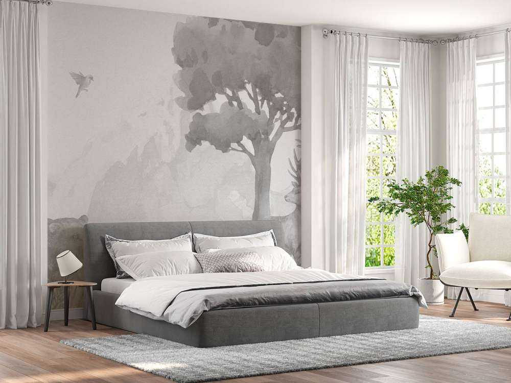 Animali della foresta in bianco e nero