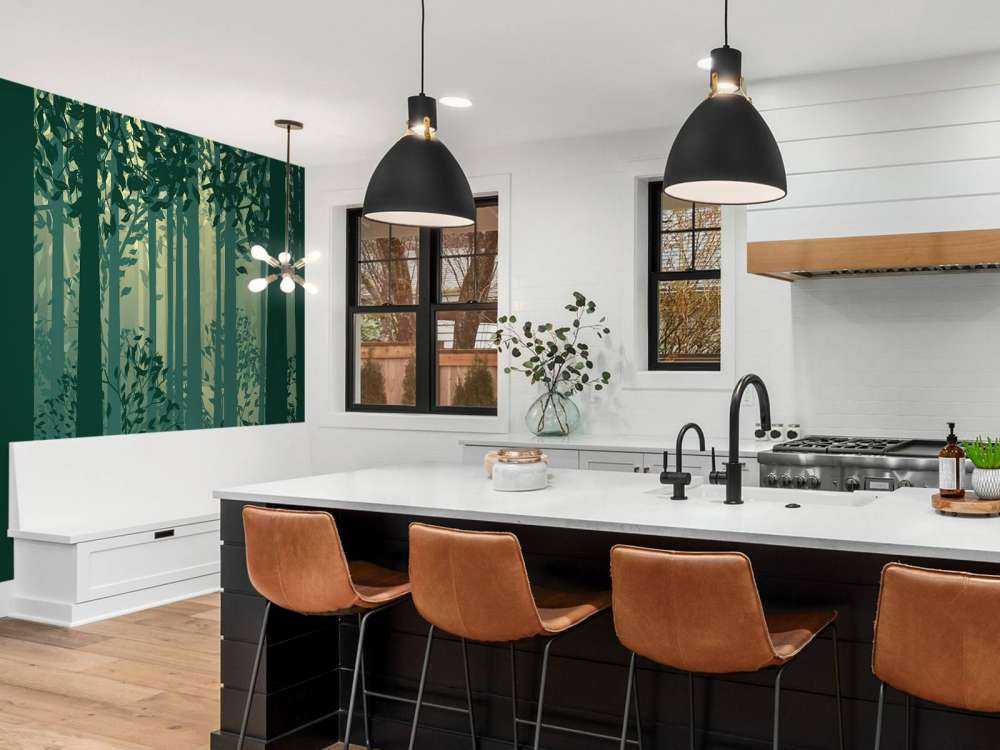 Paesaggio forestale astratto