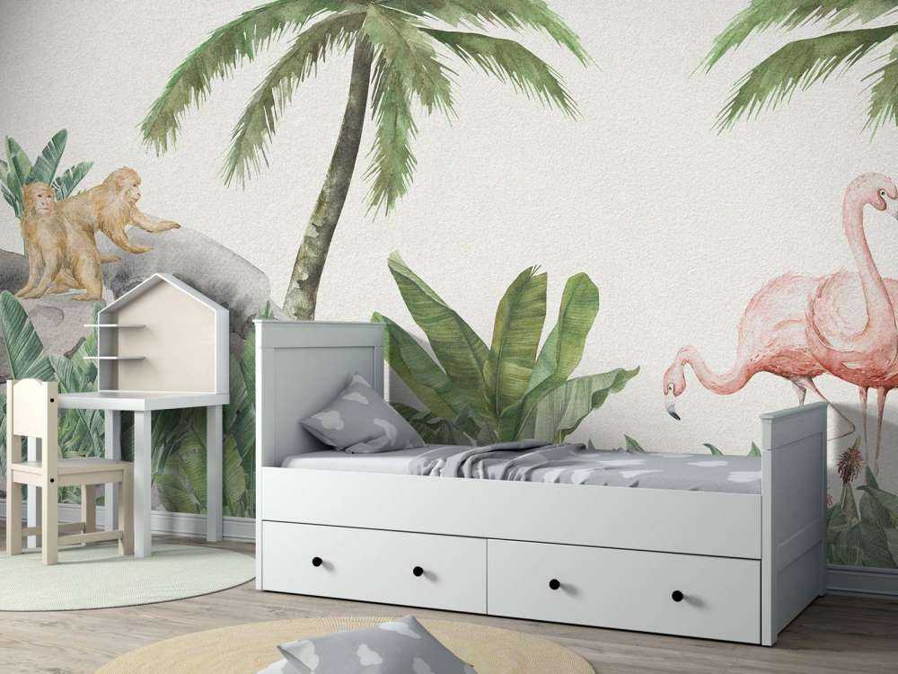 Fenicotteri e scimmie