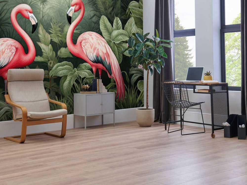 Flamingo Floral Oasis