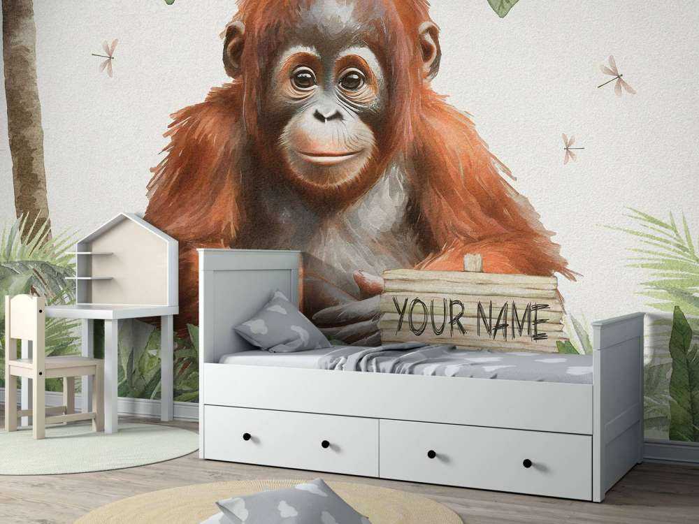 Giovane orango nella giungla